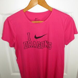 Nike Dri-Fit Womens S/S Tiffin University Dragons Hot Pink Tee XL